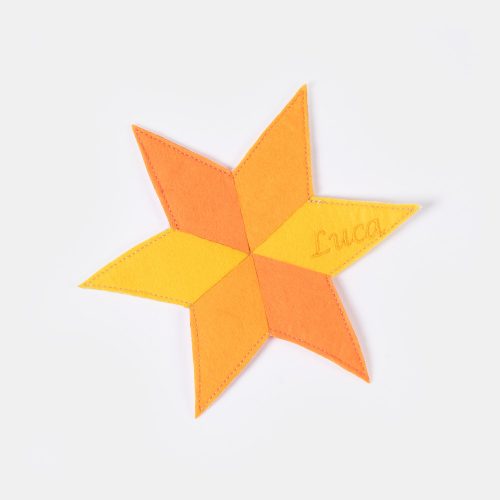 Névreszóló poháralátét - csillag forma